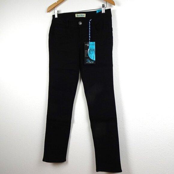 Paris Blues Jeans Junior's Size 9 Black Denim Low Rise Butt Lifting FLAWED - Picture 3 of 13